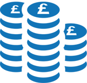 Coins representing savings on pricing