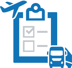 Paperwork for sending a pallet by air or road